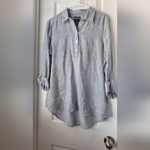 Women's Striped Button-Up Shirt